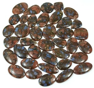 Cuarzo Cabujón Natural Que Sera, Piedras Preciosas Semipreciosas Sueltas, Mezcla de Azul y Marrón, Formas y Tamaños Variados, para Joyería y Sanación - Product Image 3