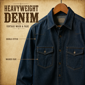 Veste en jean matelassée vintage 100 % coton, coupe classique, effet délavé extrême, style camionneur, pour l'hiver - Product Image 5