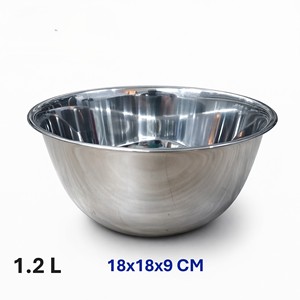 Tazón para Servir y Mezclar de Acero Inoxidable |   Tazón Multiusos para Cocina |   Ligero y libre de BPA |   Biodegradable |   Capacidad de 1.2L |   Fiesta - Product Image 2
