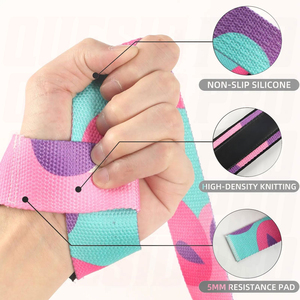 Sangles de poignet de musculation robustes avec logo personnalisé, en coton et cuir durables, pour haltérophilie, powerlifting et fitness. - Product Image 5