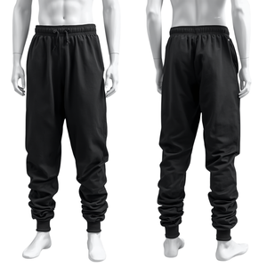 Pantalon de survêtement empilé en coton léger MATEX SPORTS pour homme avec taille élastique – Mode streetwear hiver - Product Image 4