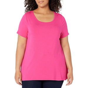 T-shirt pour femme, col rond, doux, 100% coton, décontracté, manches courtes, coupe ample, respirant, mode quotidienne, basique, vêtements de haute qualité - Product Image 3
