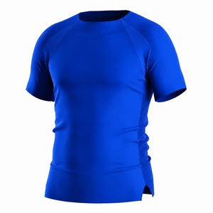 Camiseta de Fútbol de Manga Corta para Hombre, Color Negro y Rojo, Cuello Redondo, Ajustada, con Malla Transpirable para Entrenamiento - Product Image 4