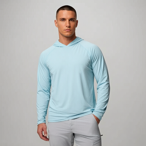 Sweat à capuche de pêche pour homme UPF 50+ à séchage rapide, manches longues, protection solaire, vêtement d'extérieur - Product Image 1