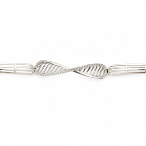 925 Sterling Silver Twisted <b>Infinity</b> Link <b>Bracelet</b> for Women High Polish Elegant Daily Wear Party Gift Jewelry Style - Product Image 3