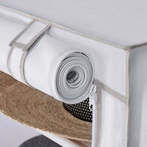 Zapatero con Cubierta, Organizador de 10 Estantes con Capacidad para 30 Pares, 31.5"W X 13.46"D X 69.09"H, Blanco, para Entrada - Product Image 3