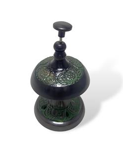 Cloche de bureau en laiton brillant et vert, accessoire décoratif BL3 - Product Image 2