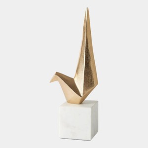 Abstract Metal Sculpture Artistic Tabletop <b>Decor</b> Contemporary Design Irregular Shape Handmade for Living Room - Product Image 1