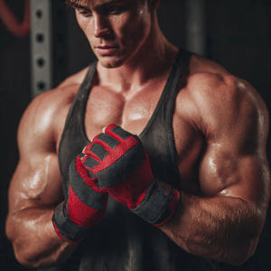 Guantes de Neopreno para Entrenamiento, Guantes Deportivos de Medio Dedo con Soporte para Muñeca para Ejercicios y Dominadas - Product Image 4