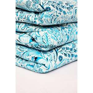 Tela de Algodón 100% Ecológica, Estampada a Mano, Ligera, Hecha en India, Material Crudo Jaipur Sanganeri, Venta al Por Mayor - Product Image 1