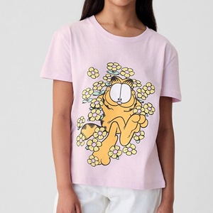 Camiseta Casual de Punto para Mujer y Adolescente, 100% Algodón, con Encaje, Manga Corta, Cuello Redondo, Talla Personalizada, Color Sólido, Lavado, Tallas Grandes, Ecológica - Product Image 2