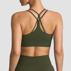 Soutien-gorge de sport pour femme, mode, pour l'extérieur, entraînement décontracté, gym, haute performance, dos croisé, couleur unie, fitness, course à pied, été - Product Image 6