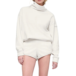 Conjunto de Sudadera y Pantalones Cortos de Polar Premium para Mujer, Conjunto de 2 Piezas, Polar de Poliéster Acogedor para Invierno, Personalizado OEM, Marca Privada - Product Image 1