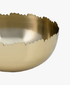 Premium Quality Handmade Aluminium Metal Bowl Feather Edges Sustainable Classic Modern <b>Tabletop</b> Food Serving Travel Wedding Bowl - Product Image 3