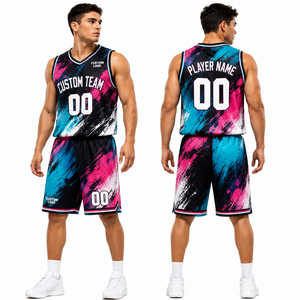 Impression de numéros sur uniformes de basketball, ensemble maillot et short personnalisé pour équipe, fabricant, fournisseur, usine, commande en gros - Product Image 3