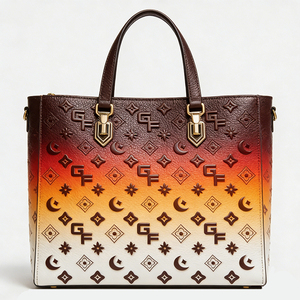 Sac à main fourre-tout pour femmes, en cuir PU, couleur dégradée, adapté au shopping et aux voyages - Product Image 3