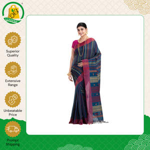 Exclusive Collection of Soft & Light Weight New Collection Pure Handloom Fancy Design <b>Red</b> Black White Buti Cotton <b>Saree</b> - Product Image 2