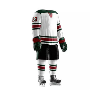 Trajes de Hockey sobre Hielo Sublimados Personalizados para Hombre, Conjunto de 2 Piezas, Ropa de Equipo de Hockey, Jersey y Pantalones Cortos Sublimados - Product Image 5