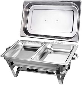 Plato eléctrico de lujo de acero inoxidable para frotar, calentador de buffet chapado en oro, la mejor calidad para hoteles, restaurantes y servidores de comida - Product Image 4