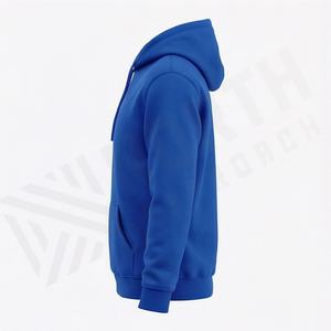Sweat-shirts à capuche oversize en crochet pour hommes, couleur personnalisée, respirants, 100 % polaire, avec logo de marque imprimé, style streetwear - Product Image 3