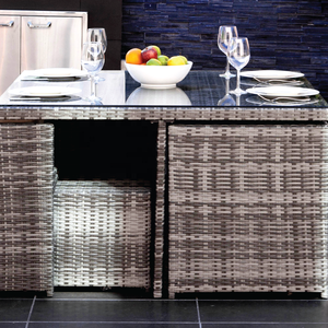 Ensemble canapé moderne en rotin avec cadre en aluminium et osier pour jardin, villa et salon - Product Image 5