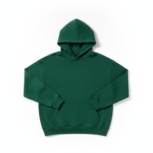 Sweat-shirt à capuche oversize pour homme, vert uni, en molleton de coton, décontracté, pour l'automne, coupe classique, avec poches, tricoté, teint uni - Product Image 6