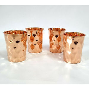 Juego de Vasos de Cobre Puro 100% Premium, Hechos a Mano con Acabado Martillado, con Beneficios Ayurvédicos para la Salud, Libres de BPA y Ecológicos - Product Image 2