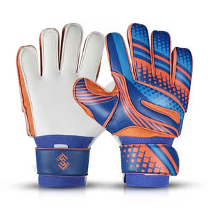 Gants de gardien de but professionnels avec paume en latex, design d'entraînement durable, logo personnalisé, fermeture à boucle antidérapante, protection des doigts - Product Image 1