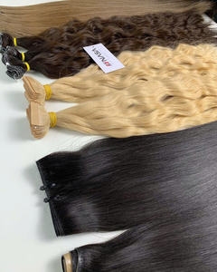 Fournisseur en gros d'Alibaba, extension de cheveux humains à trame machine vietnamienne, cheveux bruts de donneur unique ondulés bouclés de toutes les couleurs - Product Image 2