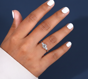 Anillo de Compromiso con Diamante Cultivado en Laboratorio de 1.21CT, Corte Redondo, VVS2, Certificado por IGI, Chapado en Rodio, Oro Blanco, Conjunto Nupcial - Product Image 6