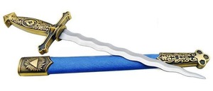 Fellowcraft Blue Lodge Dagger - Compas carré en laiton, couteau épée, lame flamboyante serpent / fourreau noir 15,5 pouces - Product Image 4