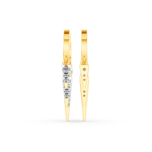Boucles d'oreilles en or massif 14K 9K 10K 18K avec diamants de laboratoire certifiés IGI, fabricant de bijoux fins éthiques RJC ODM OEM, vente en gros EA501905 - Product Image 3
