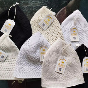 Chapeaux de prière islamiques de qualité supérieure pour hommes, en coton, Kufi Topi Taqiyah, broderie à la main, ajustables, pour adultes, design ethnique BD - Product Image 6