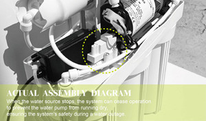 Système de filtration d'eau RO avec interrupteur haute pression et connecteur rapide 1/4 pouce, accessoires de purification d'eau fabriqués à Taïwan - Product Image 4