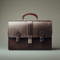 Sacoche d'ordinateur portable en cuir véritable, classique, luxueuse, décontractée, pour affaires, souple, portable, légère, imperméable, sac bandoulière en nylon durable