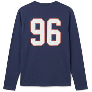 Camiseta de Manga Larga para Hombre con Estampado Gráfico de Números, Cuello Redondo de Algodón, Estilo Casual Urbano, OEM ODM, Marca Privada, Venta al Por Mayor - Product Image 2