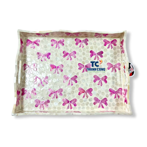 ถาดแม่ของไข่มุกเก๋ไก๋ทันสมัยสำหรับโต๊ะรับประทานอาหารและพื้นที่ภายในออกแบบด้วยคุณสมบัติถาดฝังมุกหรูหรา - Product Image 1