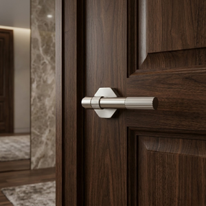 Real Marble Mortise Door <b>Handle</b> Set | Premium Stainless Steel Antique Graphite Black PVD Finish for Main Door Bedroom Office - Product Image 3