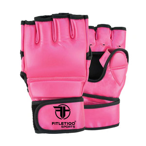 Guantes de boxeo profesionales hechos a medida para entrenamiento de MMA, guantes de combate de cuero PU para venta en línea. - Product Image 1