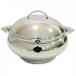 Premium Steel Casserole Stylish Designer Hot Pot with Elegant Look for Modern Kitchen and Luxury <b>Dining</b> <b>Table</b> Use - Product Image 2
