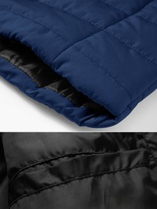 Chaleco Acolchado sin Mangas con Capucha para Hombre, Cierre de Cremallera, Transpirable, de Lona, Color Sólido, Informal, para Invierno, Cálido, Ajuste Regular - Product Image 5