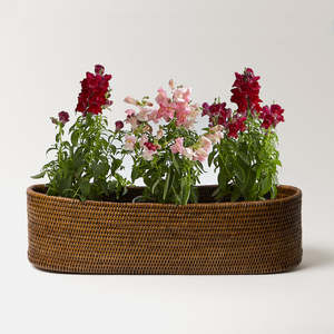 Maceta de ratán estilo vintage para plantas, soporte para flores, accesorios para el hogar y jardín, precio de fábrica - Product Image 2