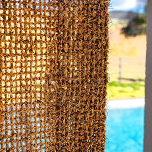 Outdoor balcony roll-<b>up</b> curtain sun shade rolls weaving coconut coir net shade curtains made in Vietnam - Product Image 4