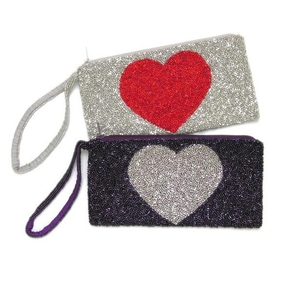 Porte-monnaie classique avec broderie au fil et perles de rocaille, forme personnalisée, couleurs assorties - Product Image 1