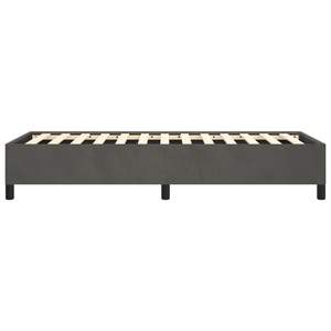 Cadre de lit rembourré en velours gris foncé 100% polyester, fabriqué en contreplaqué et bois d'ingénierie - Product Image 6