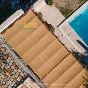 Voile d'ombrage en fibre de coco naturelle ECO2GO VIETNAM, auvent décoratif en fibre de coco tissée pour jardin, terrasse et espaces de repas en plein air - Product Image 3