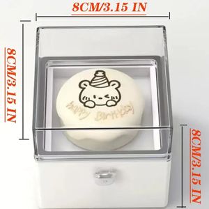 Boîte à bijoux rotative en forme d'ours avec bougie surprise (collier et bague non inclus) - Product Image 2