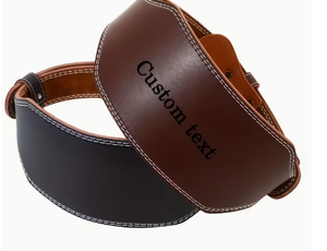 Customizable Leather Weightlifting Belt Non-Slip Adjustable Buckle Closure Back Support for Strength <b>Training</b> Gym Unisex Basic - Product Image 1