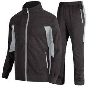 Conjunto Deportivo Unisex con Cremallera Completa, Cuello Alto, Diseño Deportivo, Transpirable, Poliéster y Algodón, Ropa de Otoño, Talla Adulto, Corte Regular - Product Image 1