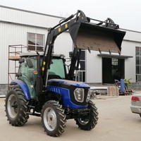 Tracteur agricole 90 CV 4x4 avec moteur Weichai, transmission automatique, pompe et chargeur frontal